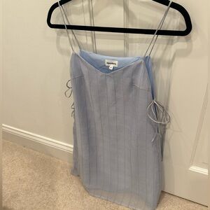 superdown Sky Blue Mini Dress with Strappy Design